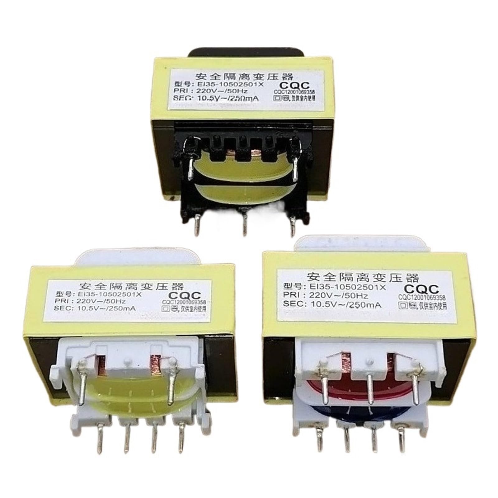 1 sztuka otwartej ramy EI transformator mocy AC 220 V 50 Hz wejście 10,5 V 250 mA wyjście rdzeń magnetyczny (3 z 4 pinami)