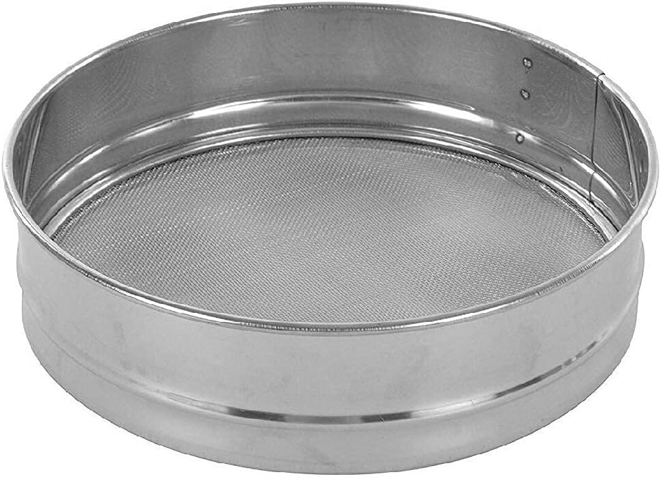 Steel Atta Sieves Chalni - Stainless Steel Sieve for Aata, Maida and Other Solid Powder, Easy to Use Sieves for Cake Baking, Bread, Pizza Dough, Cake Cookies and Karwa-Choth Festival (8)