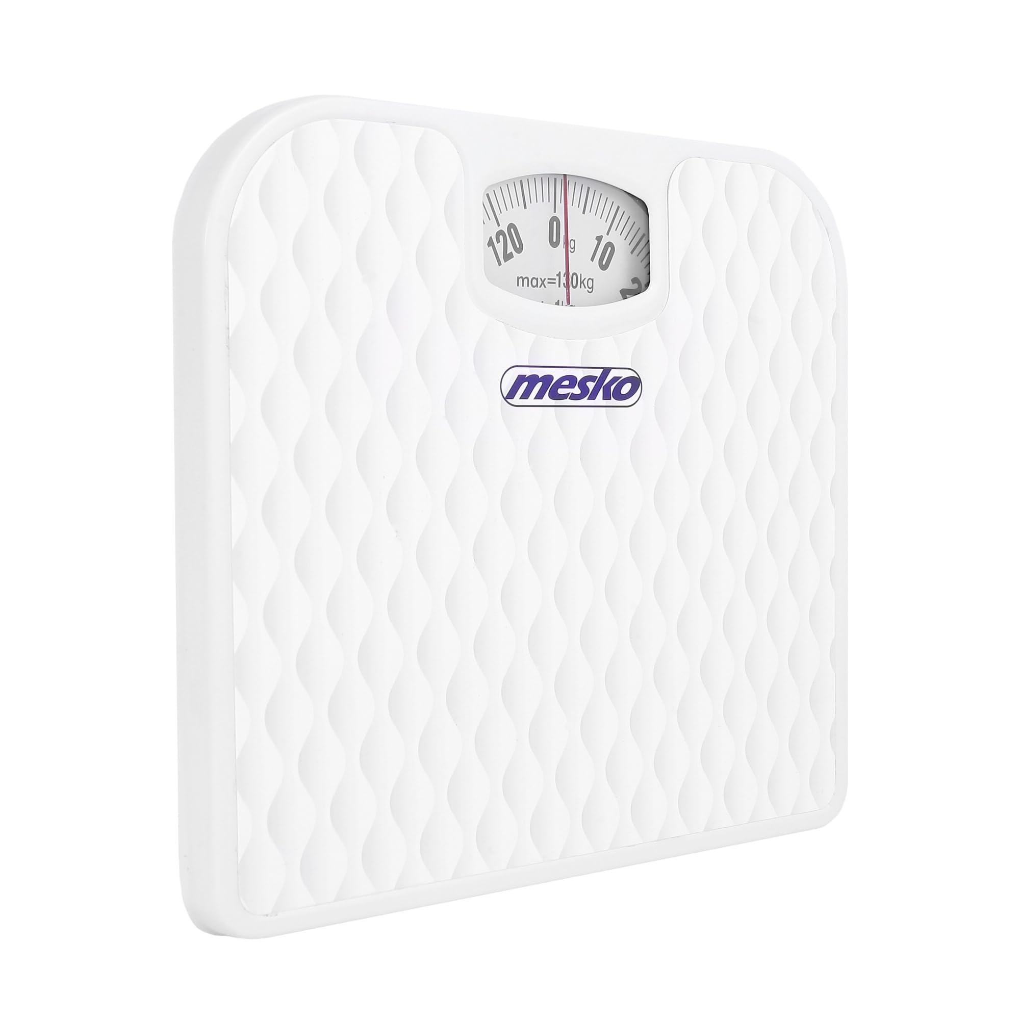 Mesko MS8160 Bilancia Pesapersone Meccanica, Pesapersone Analogica Alta Precisione, Capacità di Peso 130kg, Superficie Antiscivolo, Non Digitale, Facile da Usare, senza Batterie