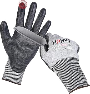 Cut Resistant Gloves Level A6 Cut Proof Work Gloves Smart Touch L 1 Pair +M 1 Pair