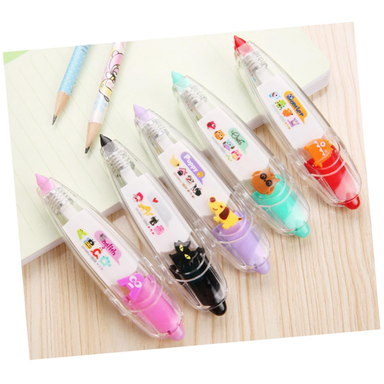 10stücke Dekorative Korrekturband-roller Im Zufälligen Farbstil Druckbare Korrekturhilfe Für Scrapbooking Notizen Schüler Und Bürobedarf
