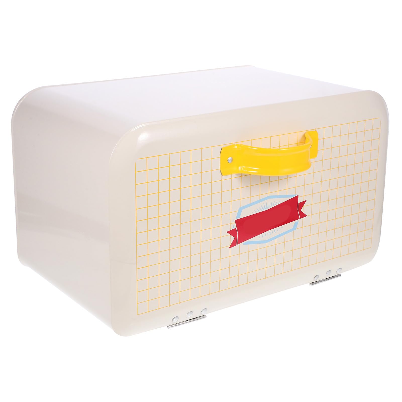 Luxshiny Caja para Pan Magnética Cuadrada Beige Apertura Lateral, Organizador Apilable de Hierro Fácil de Limpiar para Cocina y Almacenamiento de Pan