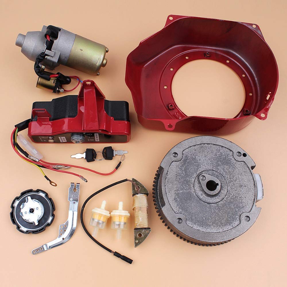 Kit Motore Bobina di Ricarica Interruttore volano avviamento Elettrico per Honda GX160 GX200 generatore Motore a Gas Cinese 168F 5.5HP 4 Tempi