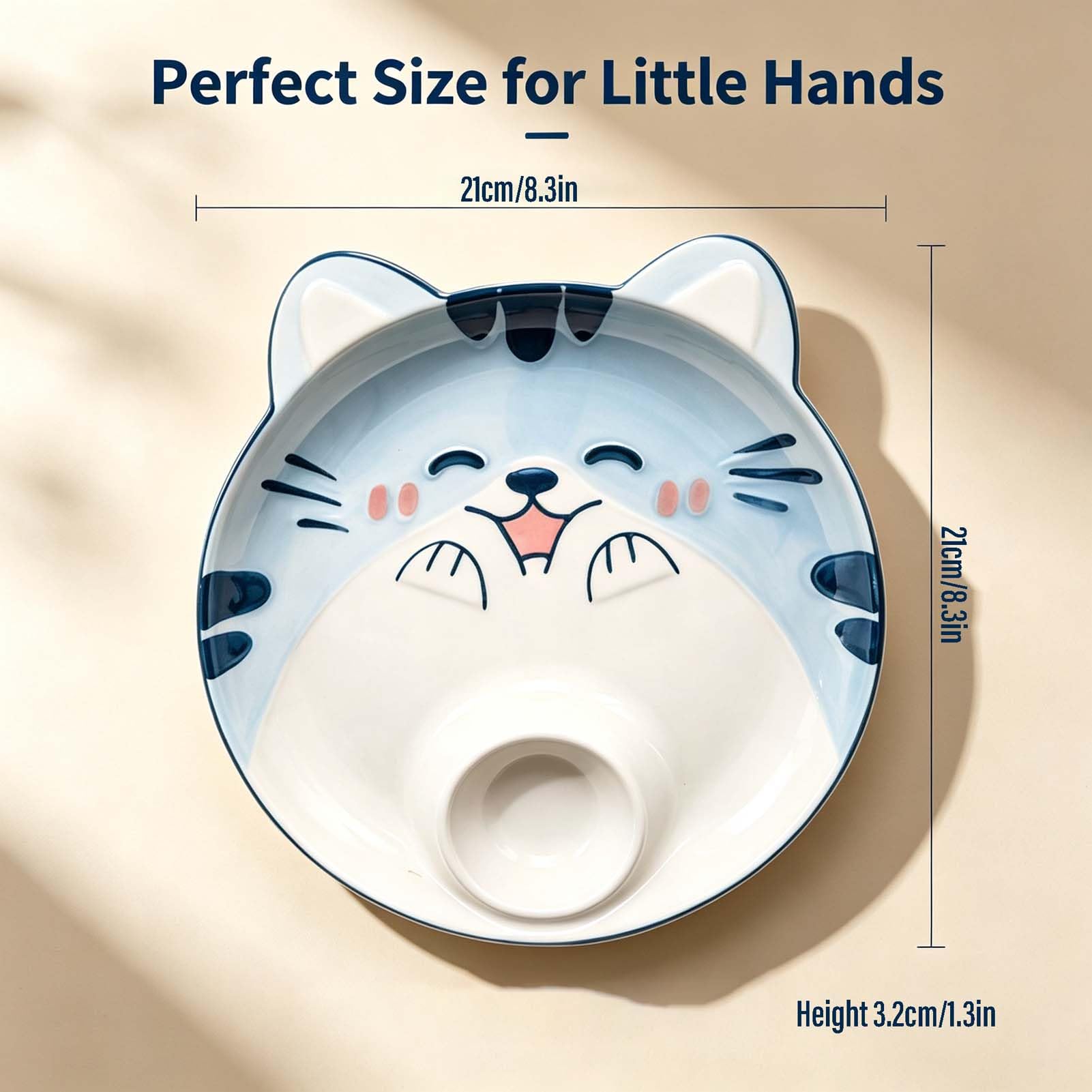 Piatto Ceramica Compartimentato, Piatto Divisorio per Alimenti, Piatto da Portata Cucina, Vassoio Multiuso, Design Moderno con Aree Separate per Servire Diverse Pietanze