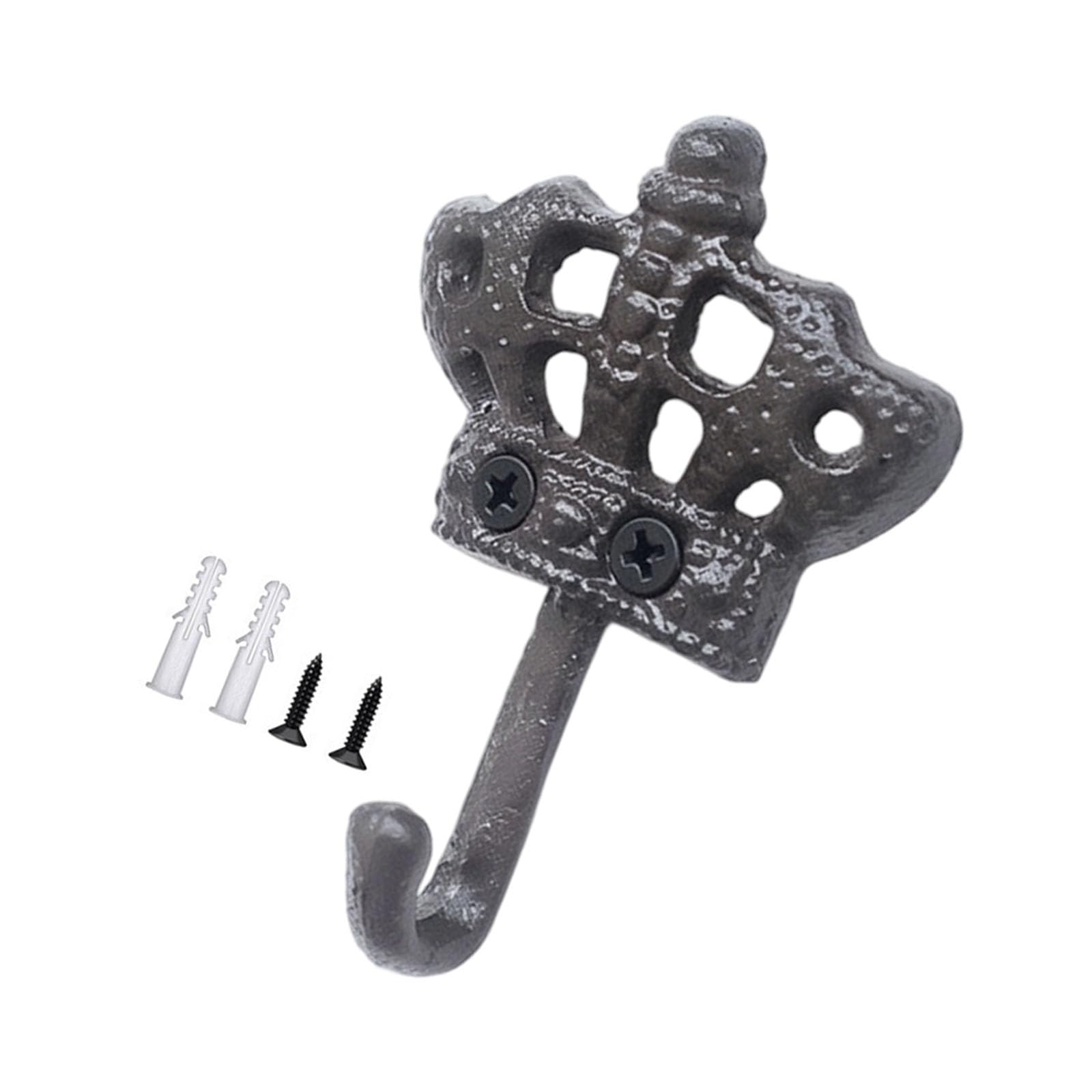 Kaeltsyn C Single Wall Hook Rown Hanger Iron Vintage Wall Decoration For Keys, Hats And Scarves In Entryway, Bedroom Or Bathroom Decorative Metal Organizer Loak Hook Robe Holder Accent Foyer Mudroom Vanity