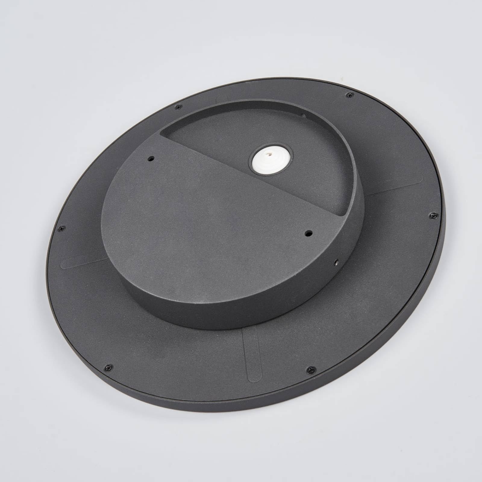 Lucande Plafoniere LED con sensore di movimento (Moderno) colore Nero, in Alluminio lampadina inclusa lampada da esterni per giardino terrazzo balcone e casa plafoniera