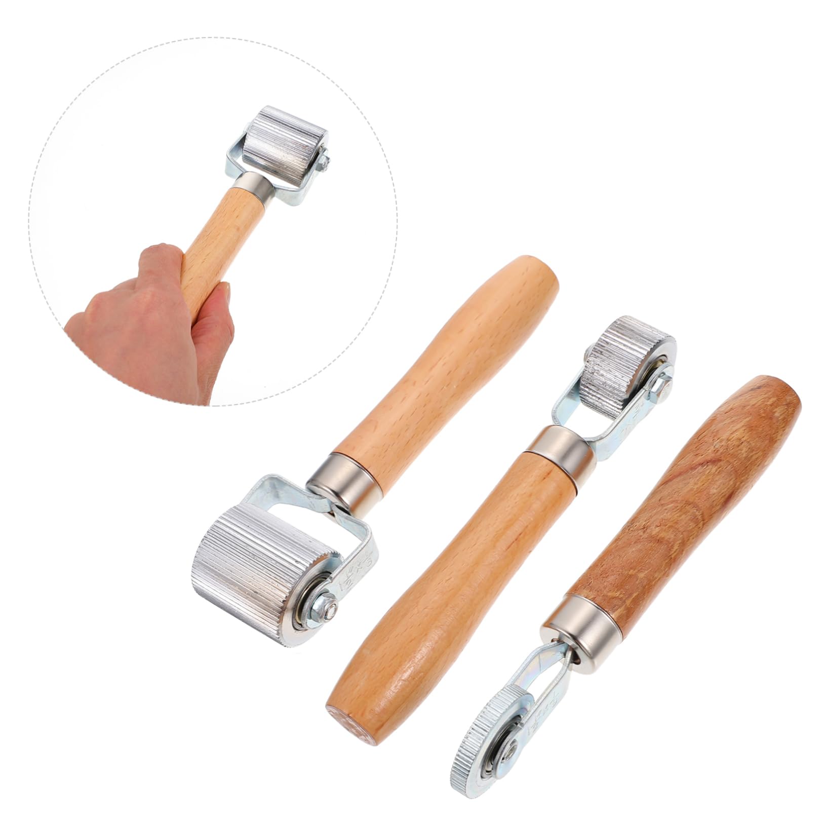 MAGICLULU Kit de Reparación de Neumáticos 3 Rodillos de Madera y Acero para Coche Portátil Buen Sellado para Reparación Eficaz de Pinchazos