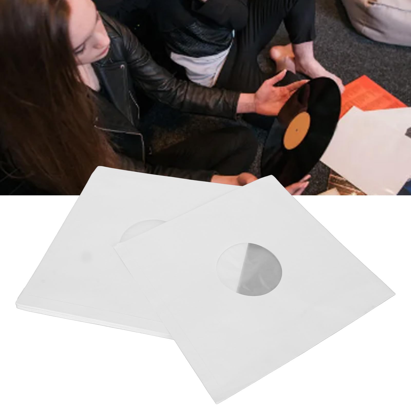 Buste per Dischi da 12 Pollici per Dischi in Vinile, Carta da 180 G/m² Prevengono I Vinili Statici Protezione per La Conservazione dei Dischi Maniche Esterne Conservazione dei Dischi 20 Pezzi