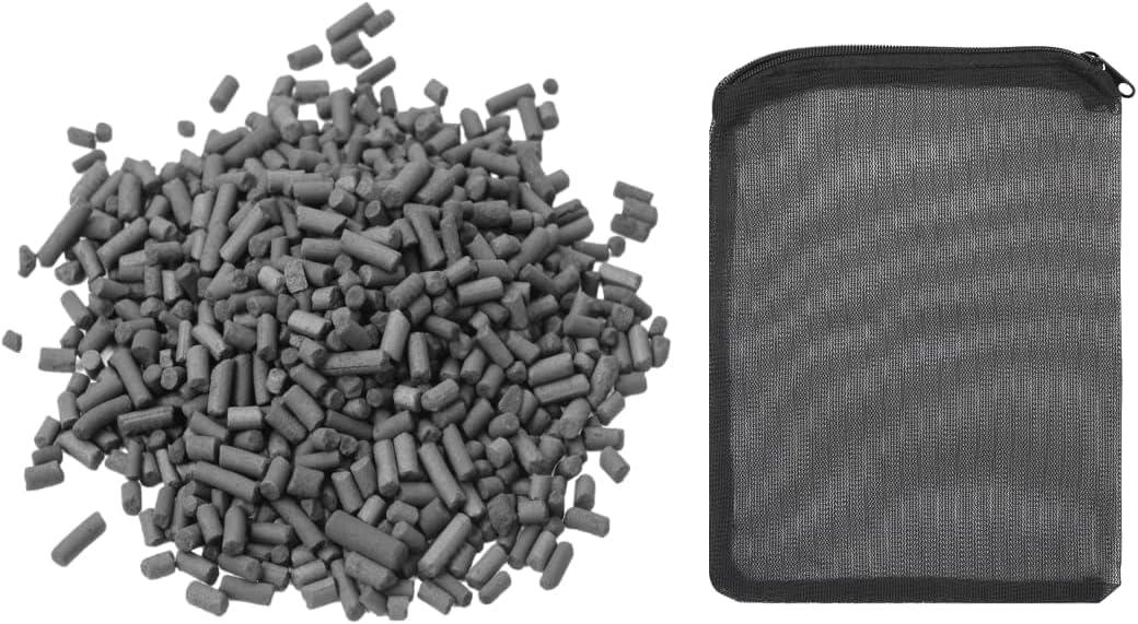 ACTIVATED CARBON AQUARIUM 1000g 1KG Kilo COMPLETE WITH MESH BAG FOR USE WITH FISH TANK EXTERNAL FILTER MEDIA/KOI FISH POND WATER DECHLORINATOR FILTERS