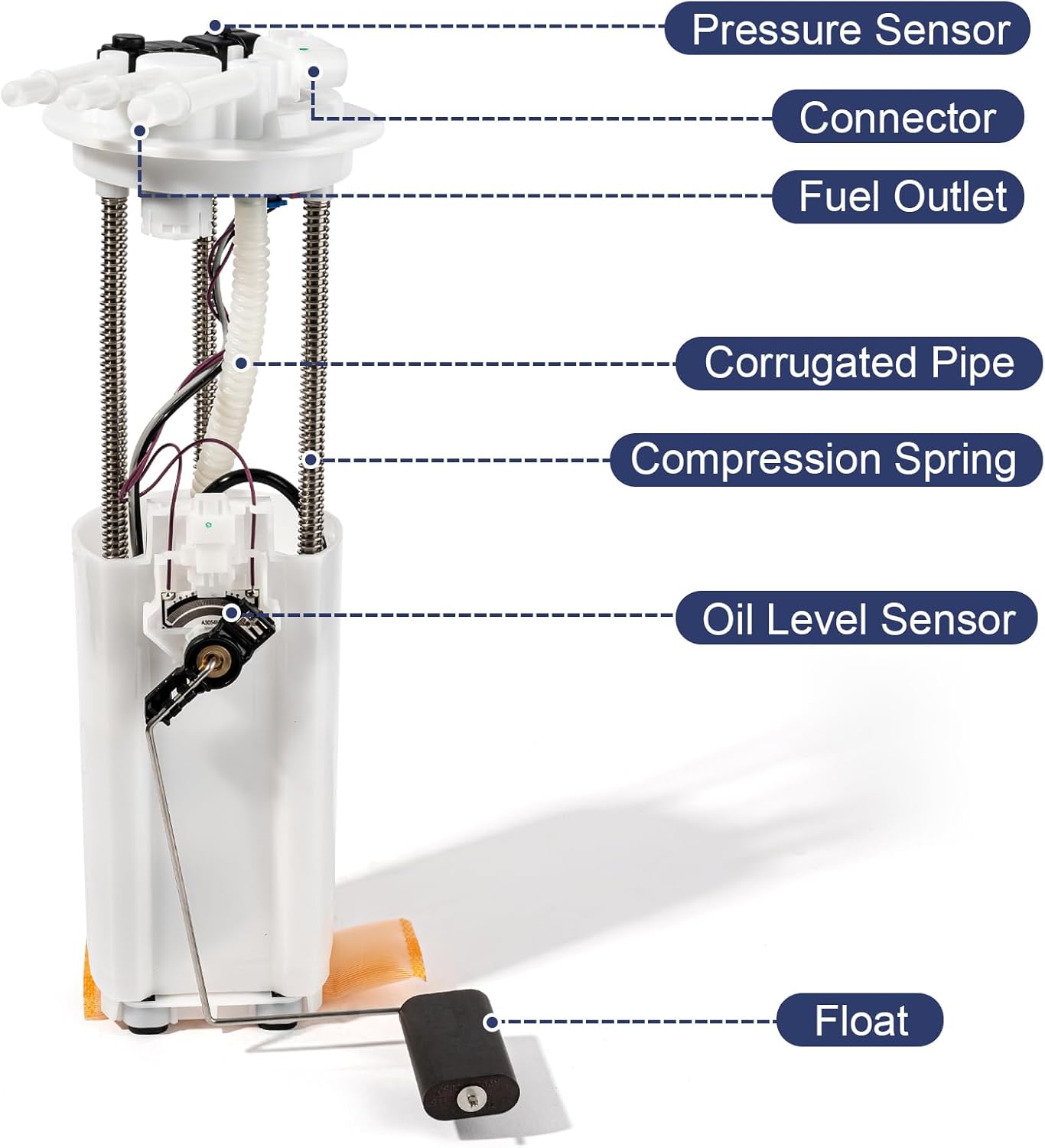 Electric Fuel Pump Module Assembly Compatible with 2000 2001 2002 2003 2004 2005 Chevy Astro GMC Safari V6 4.3L GAS Replace E3506M FG0288 VANBOL0127 with Sending Unit Pressure Sensor O-ring