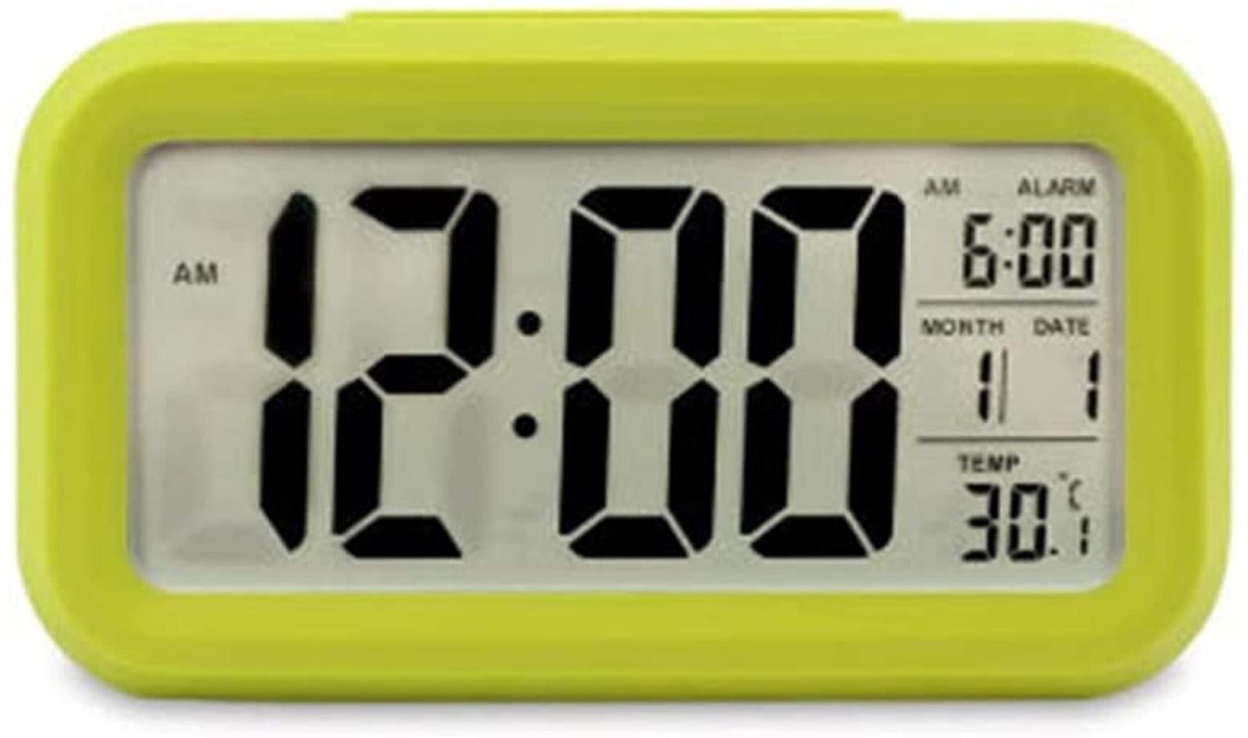 DYKKLKQ Electronic Alarm Clocks Bedside Hd Big Digital LCD Alarm Clock with Snooze and Nightlight Function Travel Alarm