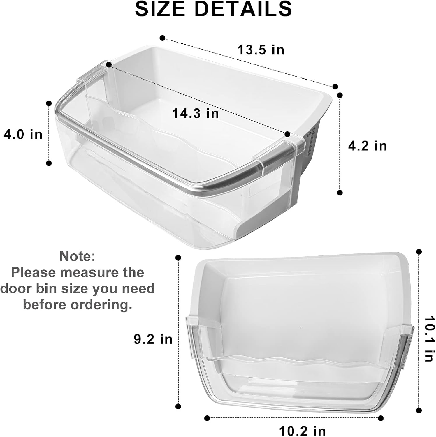 AAP73252209 AAP73252202 Refrigerator Door Bin Replacement Right Door Shelf Compatible with L-G Ken-more E-lite Refrigerator Parts Replaces AAP73252201 AAP73252211 PS3637058 AP5602939