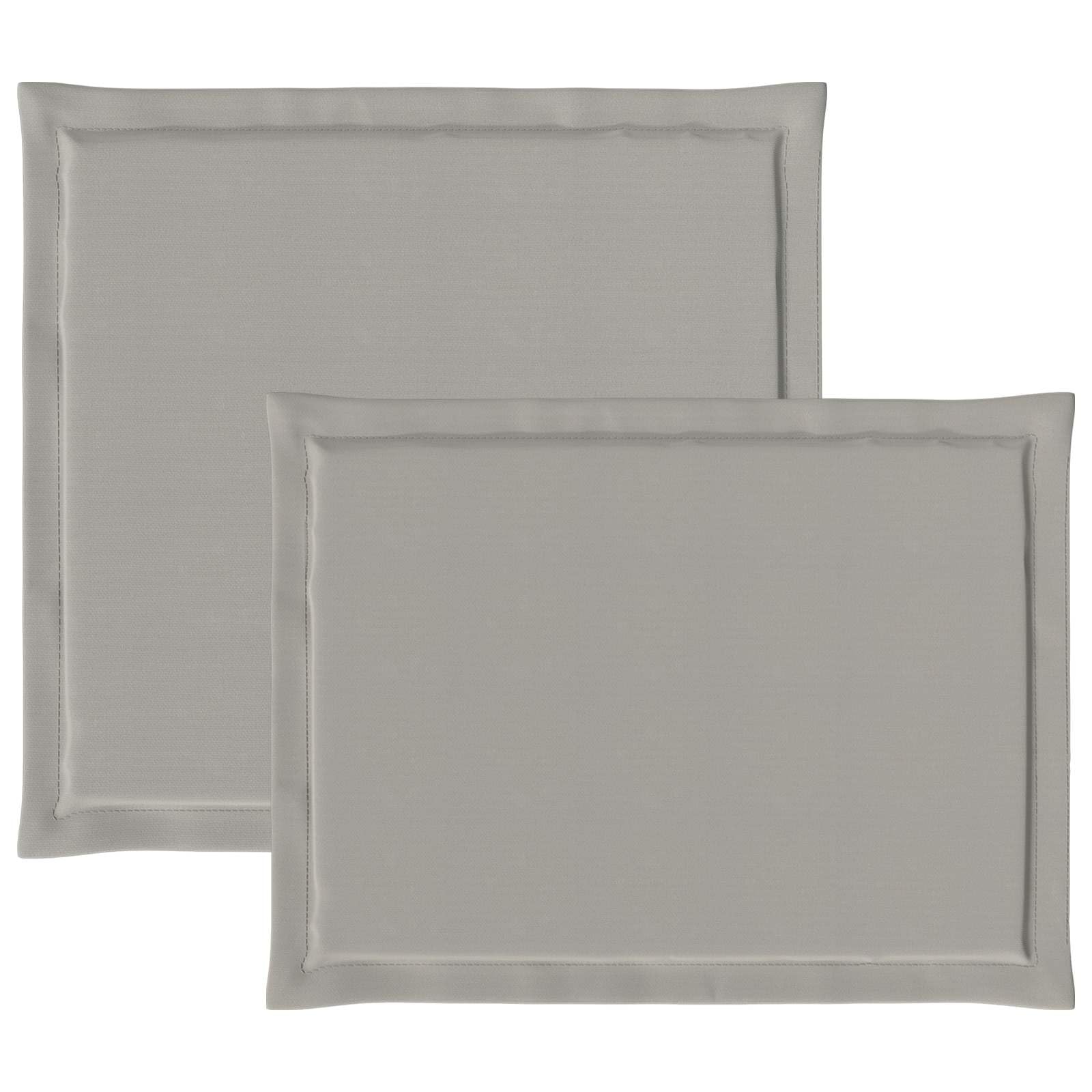 Cojín para asiento y respaldo de poliéster, 47 x 45 x 2 cm, 4 piezas con bandas antideslizantes para jardín, terraza, balcón, oficina, cojín ergonómico y cojín de asiento