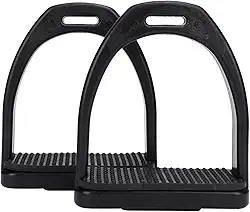 2 peças de estribos ocidentais, almofada de sela inglesa de plástico, 4,6 × 4,3 polegadas sela de cavalo para equitação, adestramento, treinamento de cavalo em trilha