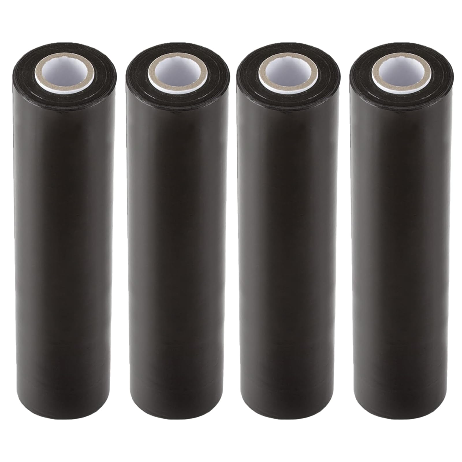 Pellicola estensibile nera per traslochi e imballaggi, 38,1 cm x 304,4 m, pellicola in plastica di protezione ad alta resistenza, 60 gauge (15μm) (4 rolle)