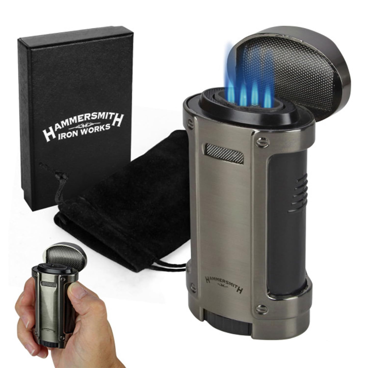 Amazon.com: Hammersmith The Tank Quad-Flame Butane Torch Lighter