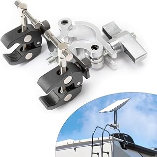 Starlink Mount Clamp, Aspotify Starlink Mounting Kit, Starlink Roof Mount, Starlink RV Mount for Starlink Pole Mount, Outdoor Portable Installation, Starlink Accessories for Camper Upgrade Mount
