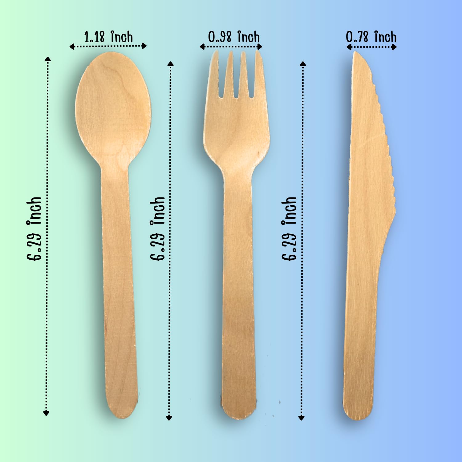 Amazon.co.jp: KongKwan 木製カトラリー 食器 6ペアセット(18個