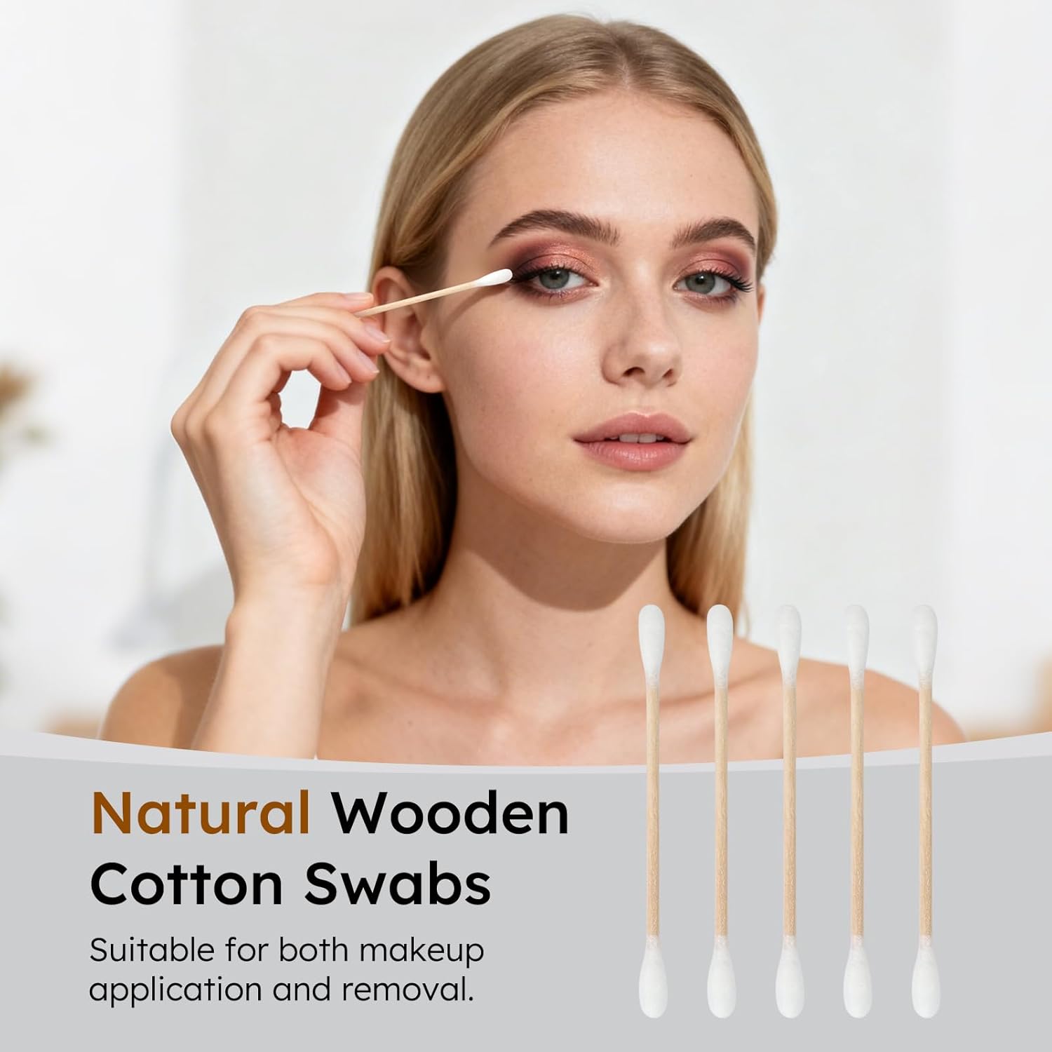 Cotton Swabs In Bulk, Travel-Sized Cotton Swabs, Individually Wrapped Double-Ended Cotton Swabs. Ideal For Ear Cleaning, Makeup Application, Hotels, And Travel (5 Swabs Per Pack, 500 Packs Per Box)