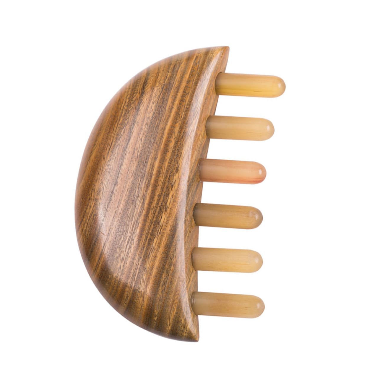 Peine de Cuerno para Cabello, Diseño de Dientes Anchos y Ergonómico, Ligero, para Viaje y Peinado Delicado, Unisex
