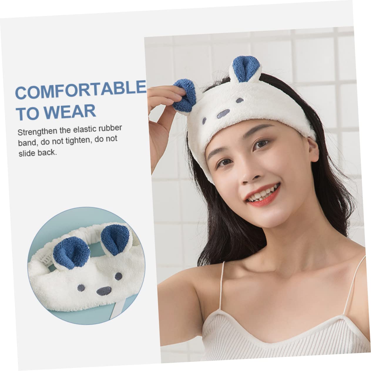 FRCOLOR 6piezas De Maquillaje y Lavado Facial De Absorbentes y Elásticas Para Cuidado y Ejercicio Diseño