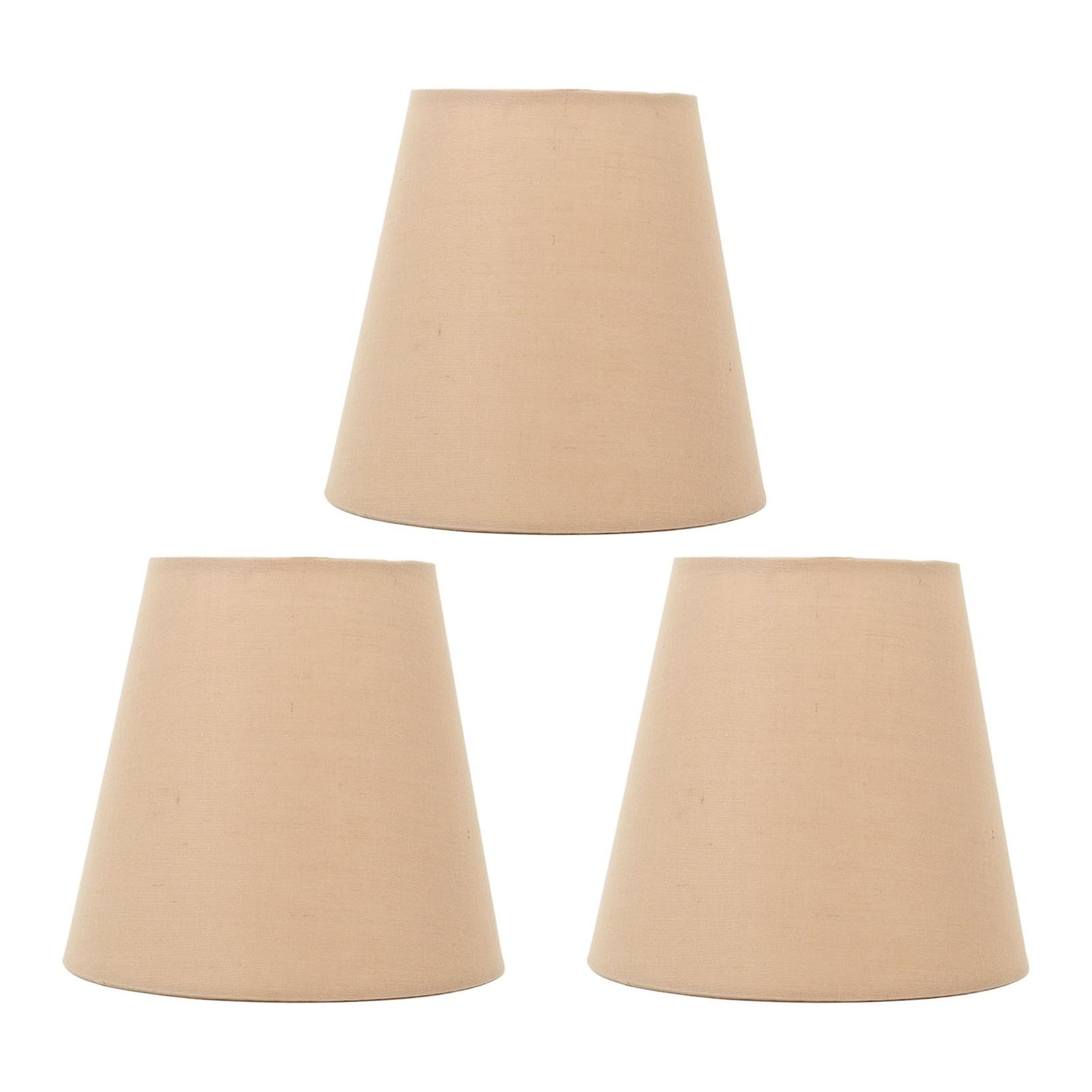 Luxemetals Khaki 3 Pieces Of Fabric Lampshade E14 Bedroom And Hotel(Khaki)