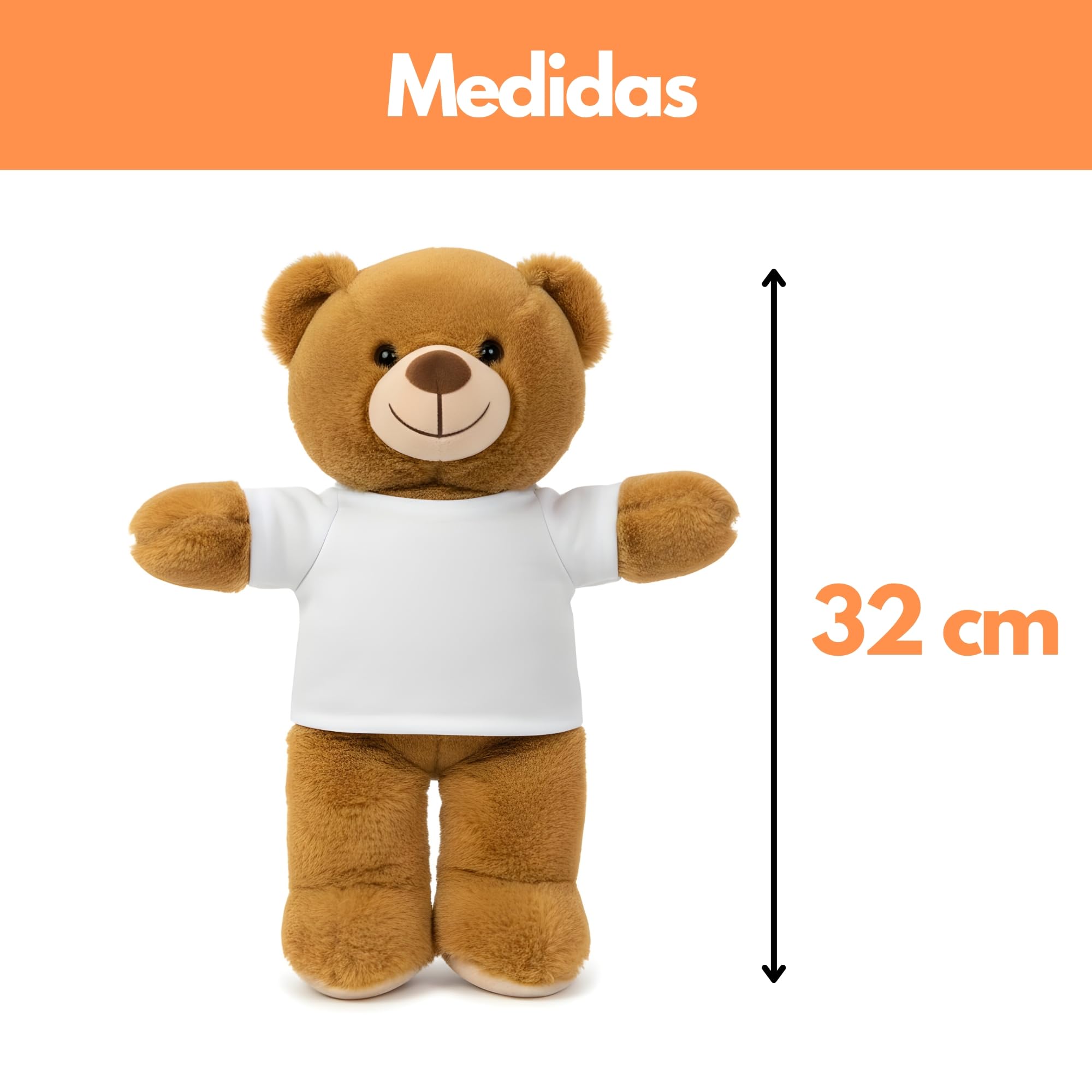 Peluchilandia Peluche Personalizado con Foto en Cajita Decorada Regalo Personalizado para Mujer y Hombre | Regalos para Amigas (MARRÓN)