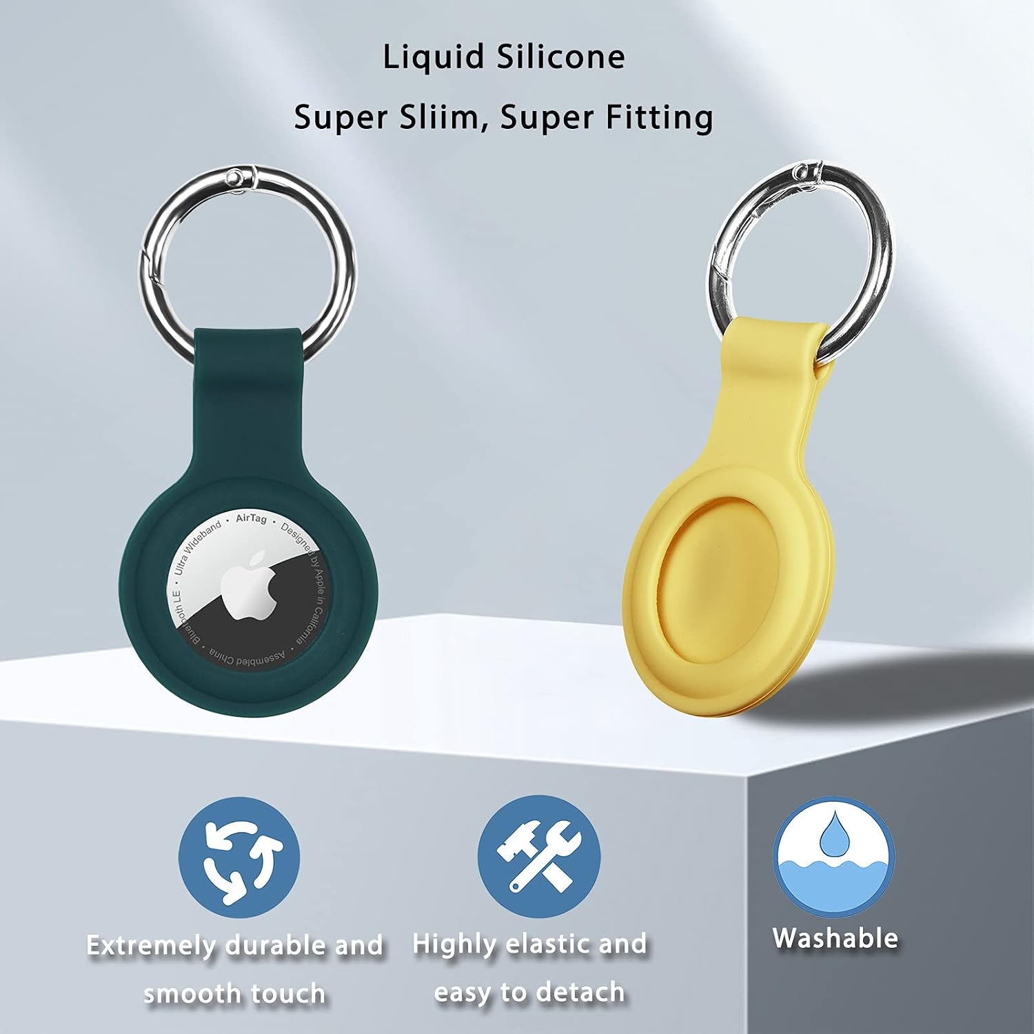 5 pack protective case for apple airtags holder air tag keychain airtag key ring cases air tags tracker finder items for dog cat pet collar luggage