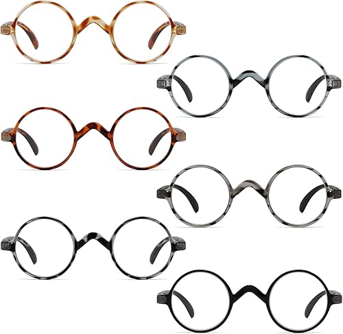 Miniatura 9 de Reducblu Gafas de lectura redondas estilo profesor para mujeres y hombres, con estilo de puente triangular