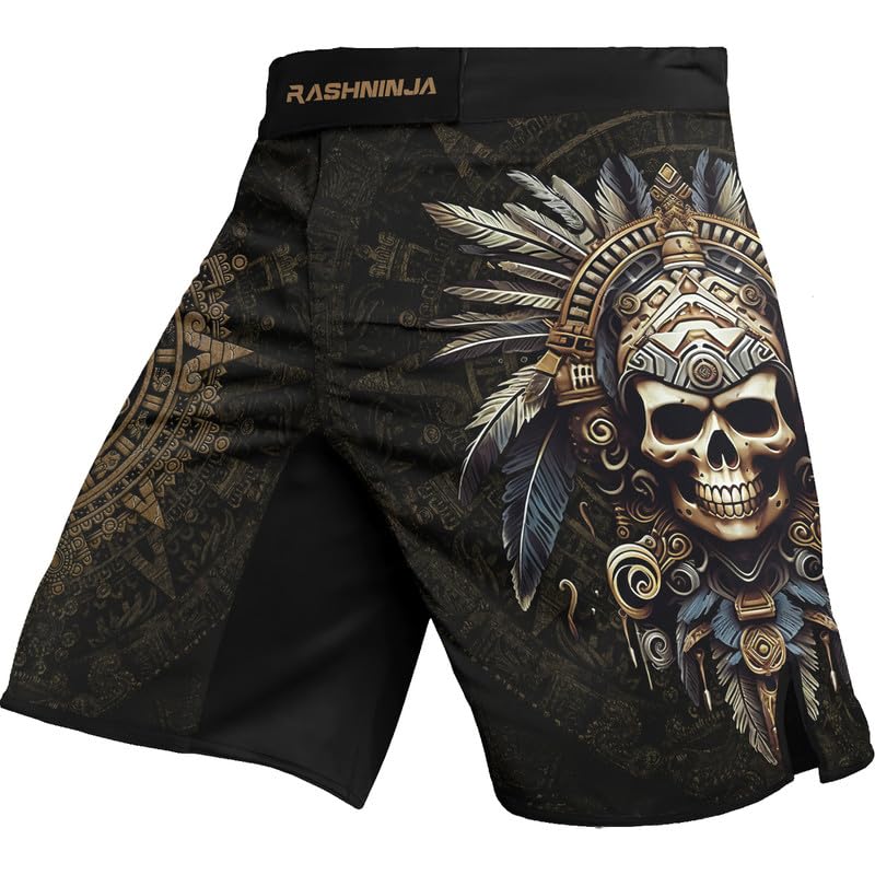 Aztec MMA Shorts Men BJJ Boxing Muay Thai Wrestling Grappling Kickboxing Fight Shorts Jiu Jitsu Gifts for Men