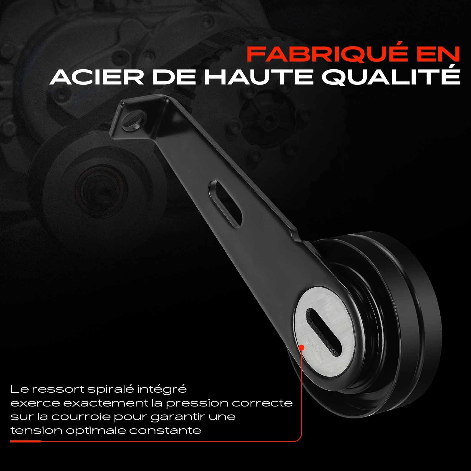 Frankberg Tendeur de Courroie Tendeur Courroie Compatible avec Berlingo/Berlingo First MPV GFK GJK MF Scudo Bus 220 Evasion MPV 22 U6 Jumpy U6U Jumpy Camionnette BS BT BY BZ Remplacer# 9627860780