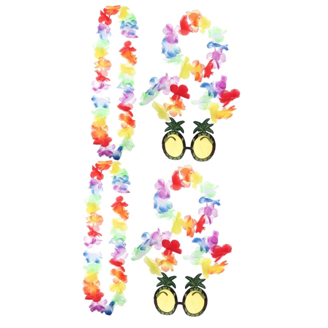 ibasenice 2 Set Occhiali Hawaiani Abito Collane Hawaii Hawaiana Collana Fotografica Collane Hawaiane Occhiali Per La Festa Hawaii Plastica Banchetto Spiaggia Capi Di Abbigliamento