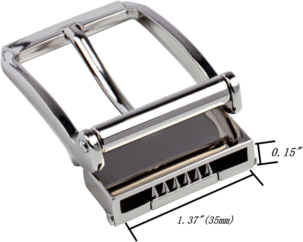 1 3/8" (35mm) Belt Buckle for Men Roller Replacement Belt Buckle Classic Business - Image 2