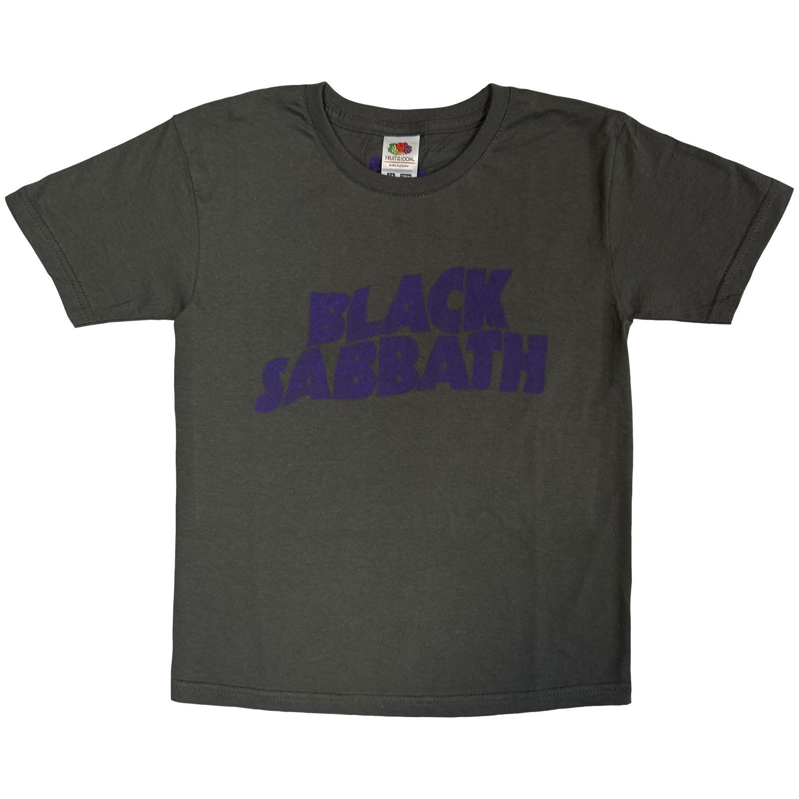 Black Sabbath Childrens/Kids Wavy Logo T-Shirt (9-10 Years) (Charcoal Grey)