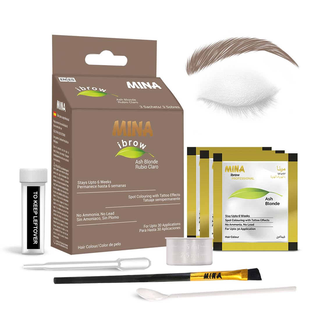 Amazon.com : MINA ibrow Henna Hair Color Professional Tint Kit