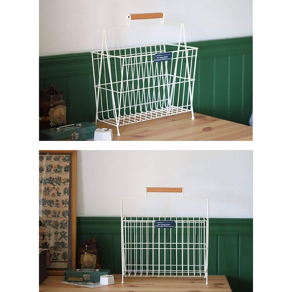 Portariviste Rivista Metal Cestello Portaoggetti File Desktop Organizer Eye-Catching Decorazione per Interni Ministero degli Interni per Volantini Lettere Block Notes e Mappe