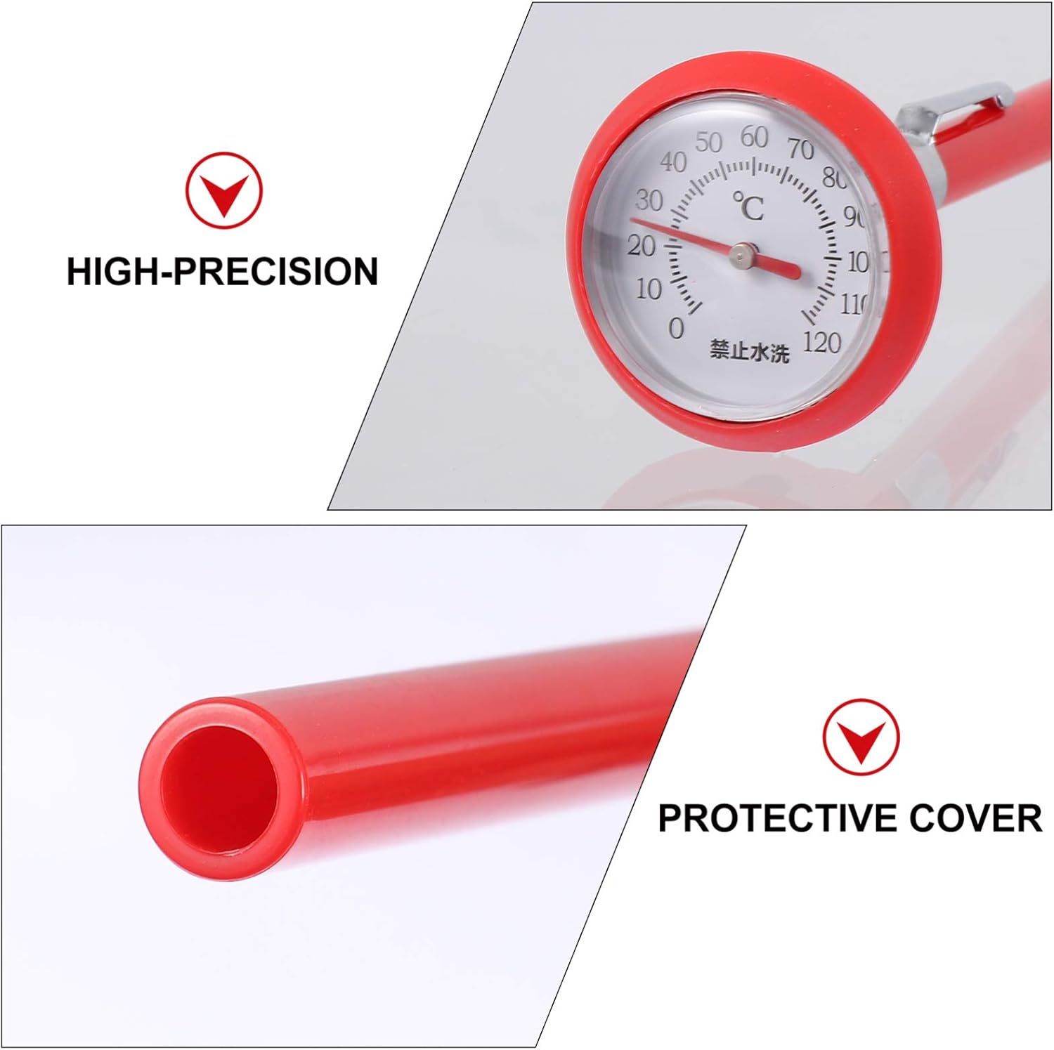 review Hemoton 1 set Meat Thermometer, Instant Read Thermometer Digital Cooking Thermometer, Candy Thermometer with Super Long Probe with Clip