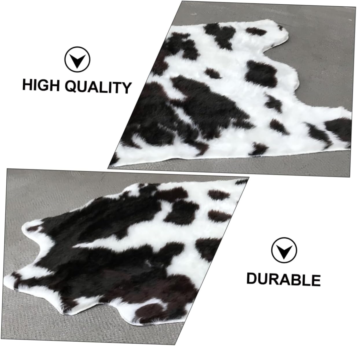 SOLUSTRE 1Pc Cow Pattern Floor Mat Slip Bathroom Pad Non Skid Design for Kitchen Living and Bedroom Soft Comfortable Material