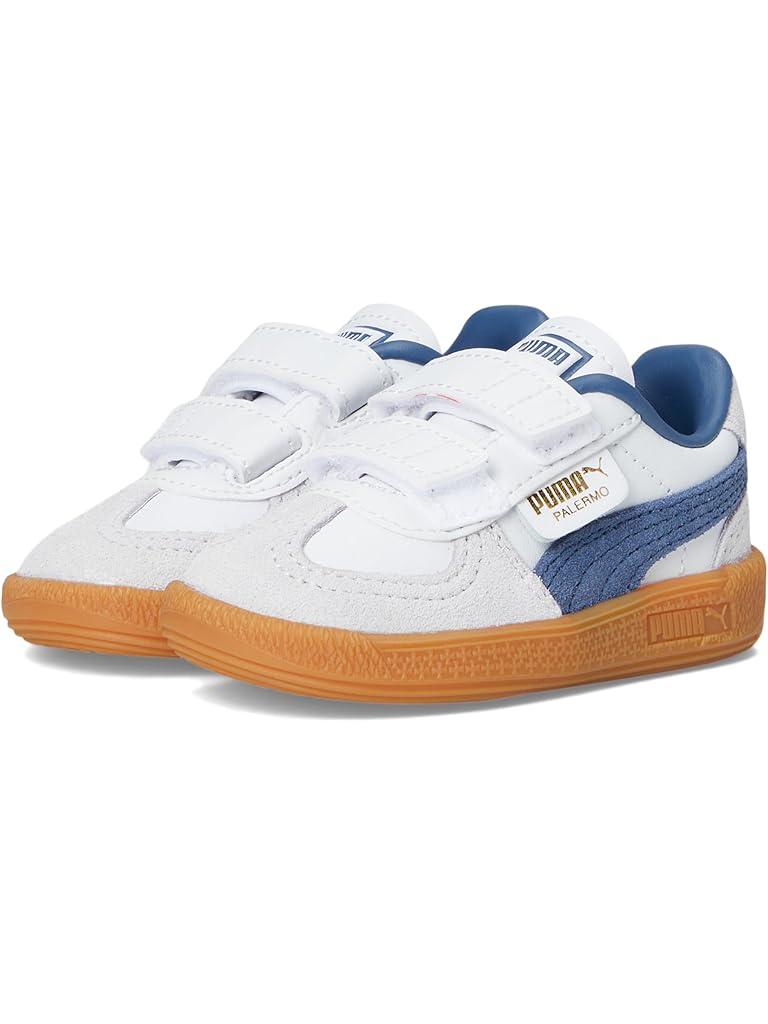 White PUMA Palermo Hook And Loop Shoes (Toddler)