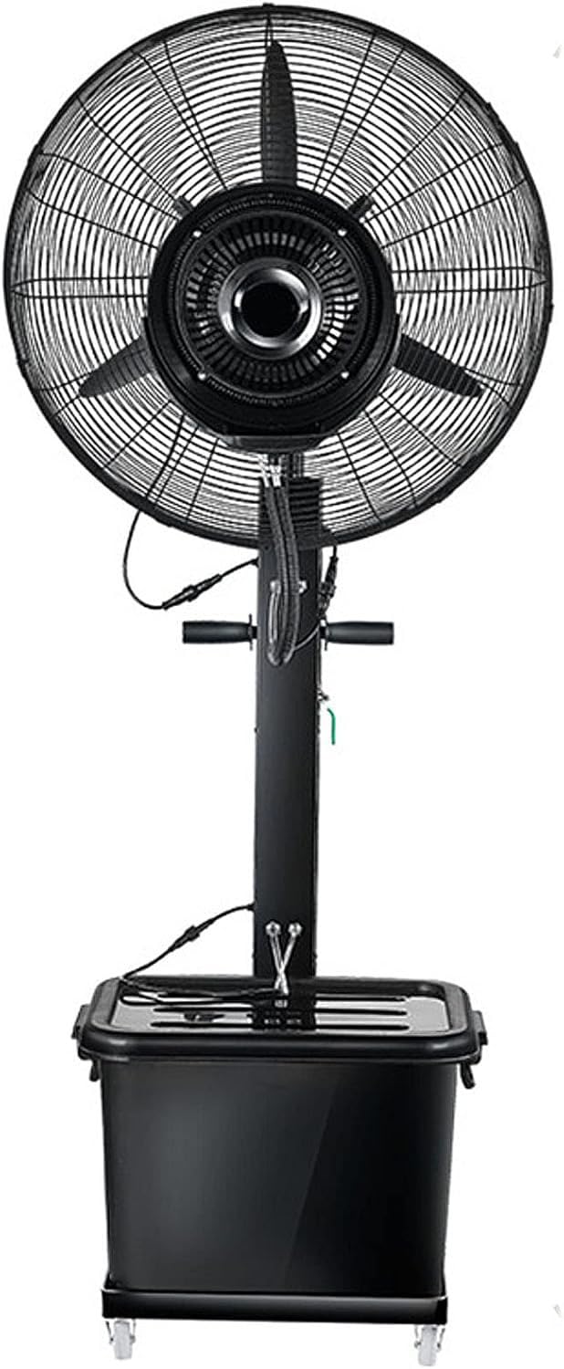 SaryEdge Outdoor Misting 90° Oscillating Pedestal Fan, 11 Gallon Large Capacity Tank, 3 Speed Setting, Cooling Fan for Patio, Garden, Backyard,81cm/31.9in,81cm/31.9in