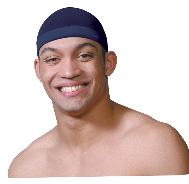 Titan Touca de Onda Tipo Meia Azul-marinho para Cabelo, 2 Unidades
