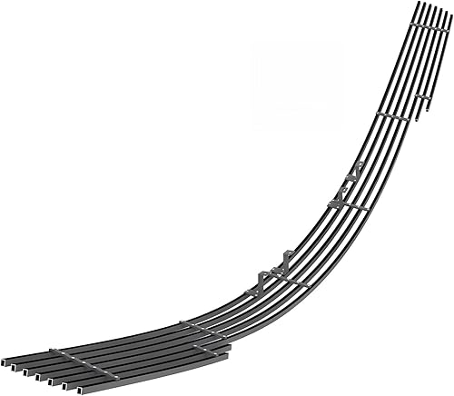 Miniatura 2 de HD Ridez Compatible con Chevy Camaro 2014-2015 SS LS LT con paquete RS Phantom Style principal superior acero inoxidable negro horizontal rejilla