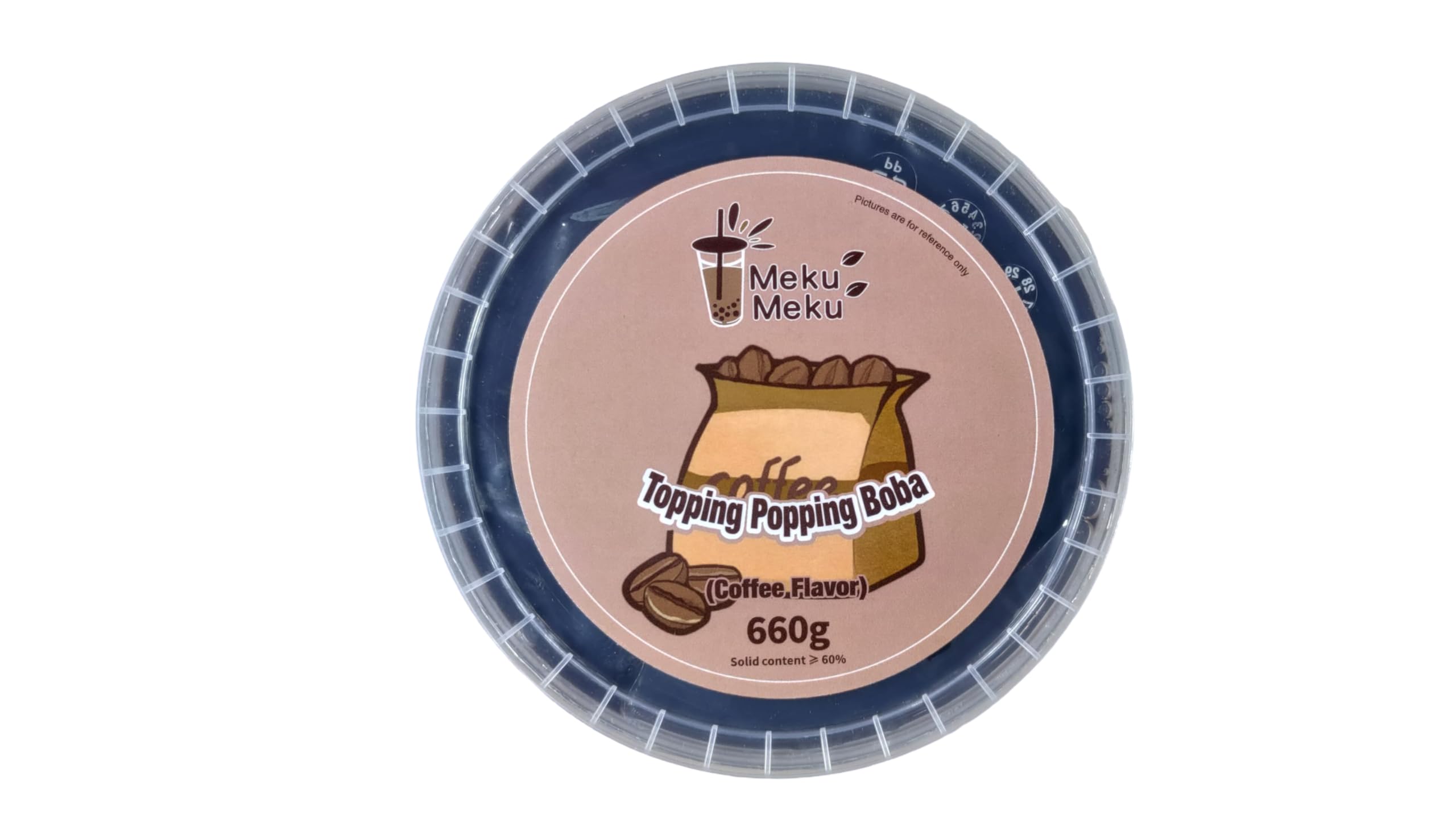 Meku Meku Coffee Flavoured Popping Boba Pearls, 668g, Soft and Chewy, for Bubble Tea
