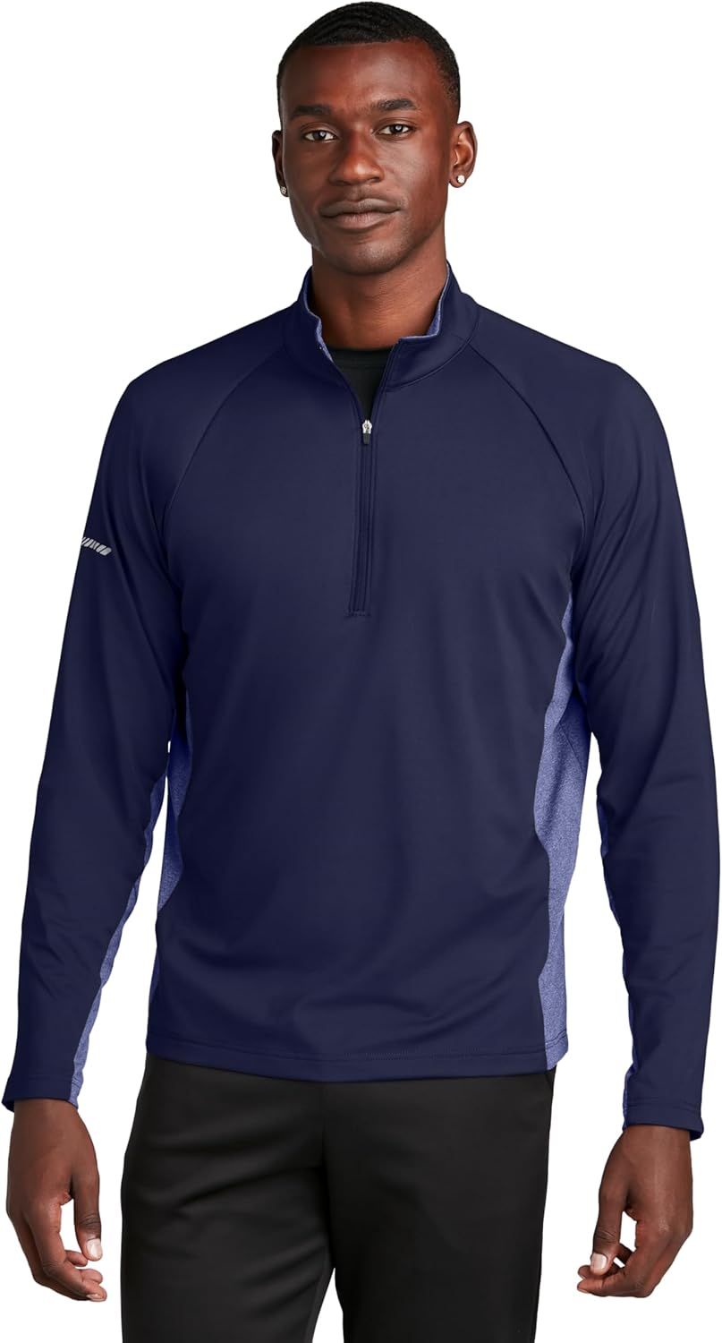 SPORT-TEK Unisex Sport-Wick Stretch Contrast Quarter Zip Pullover