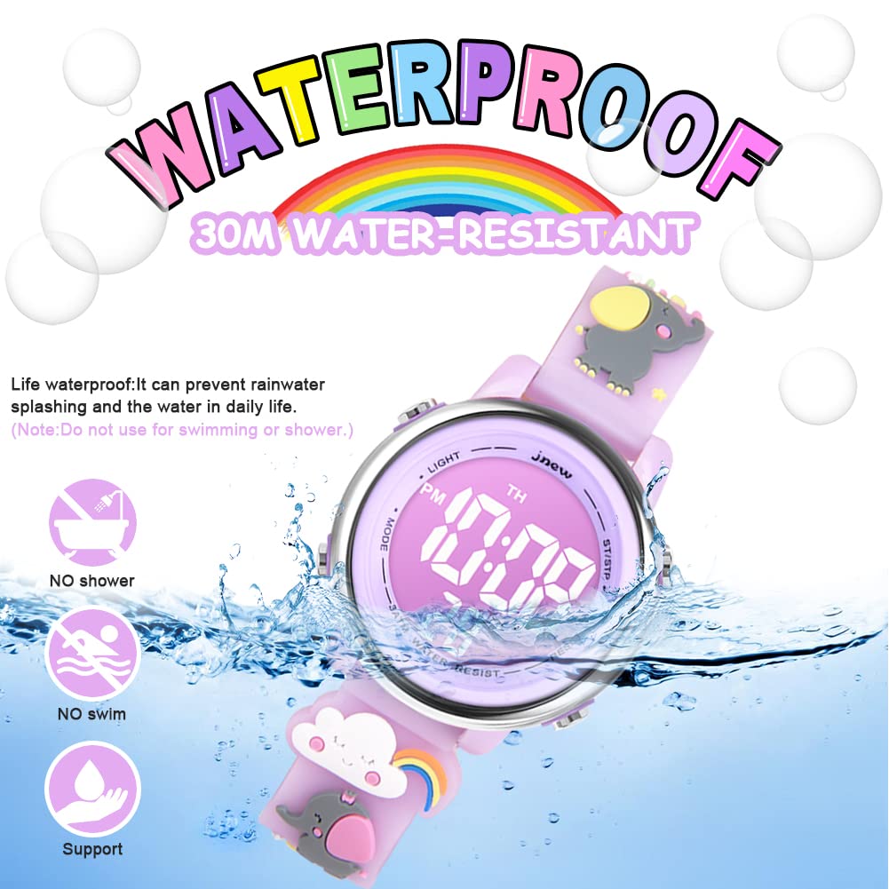 Vicloon Orologio Digitale per Bambini, Orologio da Polso per Ragazzi e Ragazze, Polso unicorno, Cartoni 3D Waterproof Retroilluminazione a 7 Colori, Visualizzazione Della Data e Dell'ora