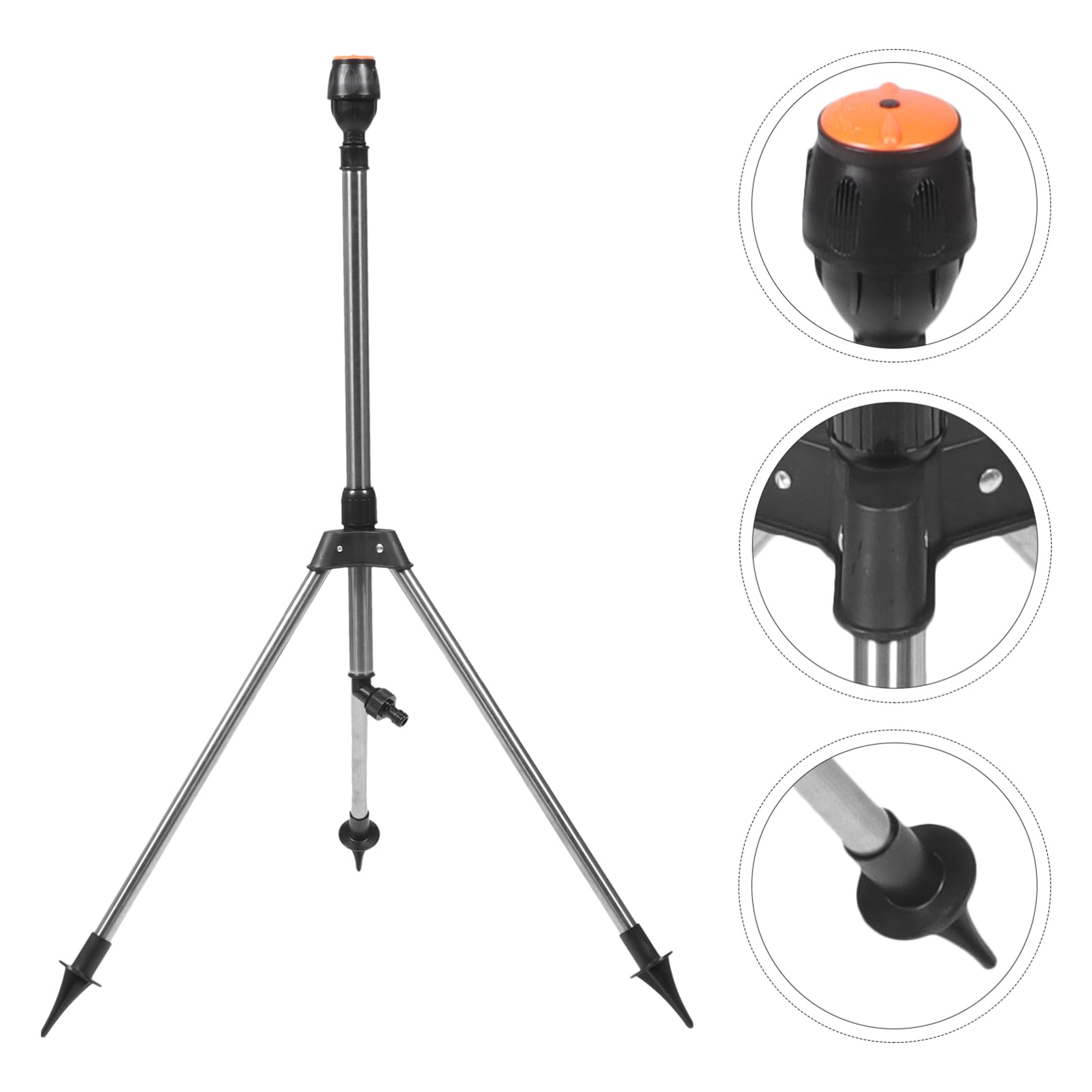 Toyvian Arroseur Automatique Rotatif sur Trépied en Alliage D'aluminium Fonction Télescopique pour Arrosage du Jardin Arbres