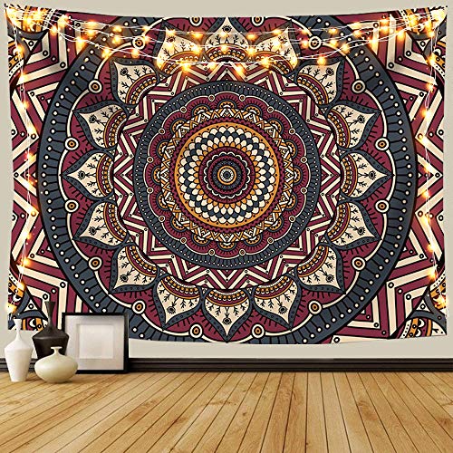 ANROYE Mandala Ombre Tapestry Wall Hanging, Bohemian Tapestries for Home Dorm Living Room