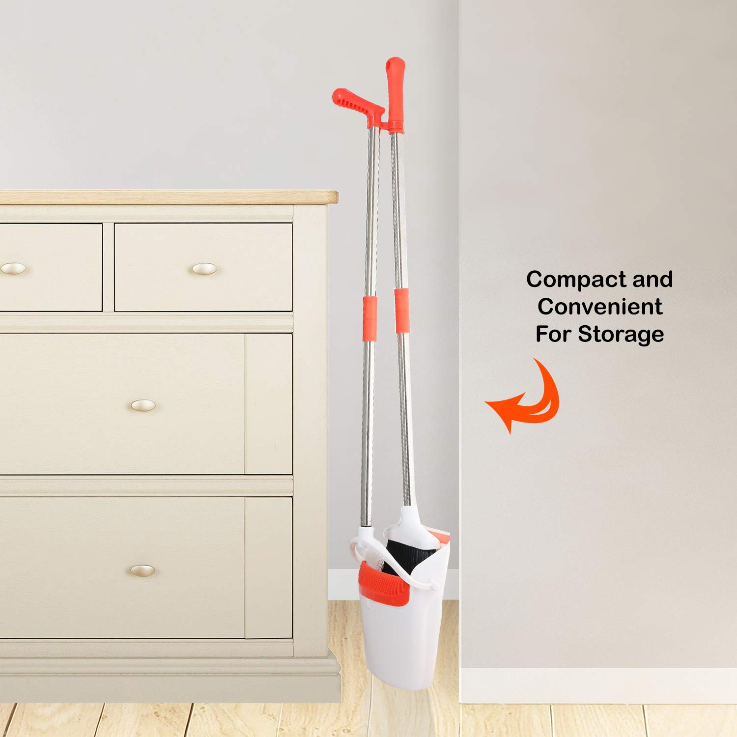 Flаѕh Dеаlѕ - 50% оƒƒ Broom and Dustpan Set - Strongest NO MORE TEARS 80% Heavier Duty - Upright Standing Dust Pan with Extendable Broomstick for Easy Sweeping - Easy Assembly Great Use for Home Kitchen Room Office Lobby Frее Shірріng Ovеr $50 Broom and Dustpan Set - Strongest NO MORE TEARS 80% Heavier Duty - Upright Standing Dust Pan with Extendable Broomstick for Easy Sweeping - Easy Assembly Great Use for Home Kitchen Room Office Lobby