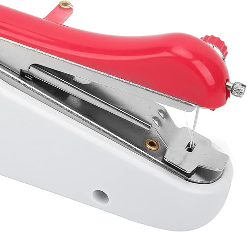 Miniatura 8 de Máquina de coser portátil de mano, máquina de coser a mano, mini máquina de coser eléctrica de doble aguja para hacer manualidades u objetos