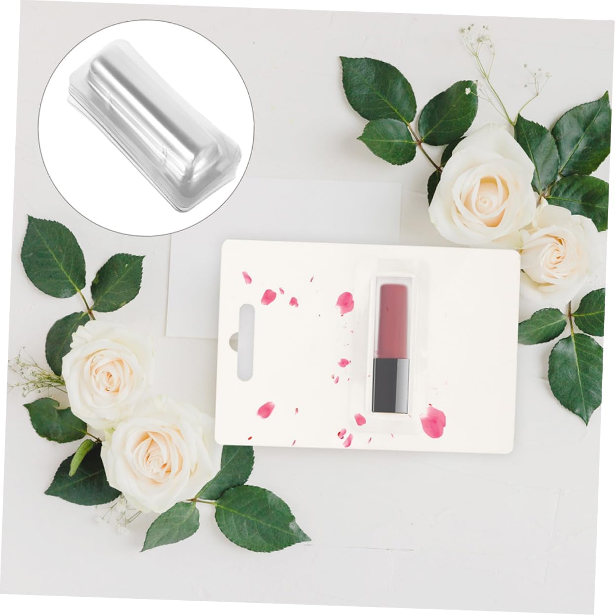 24pcs Plastic Lip Balm Pouches Window Cash Card Holders